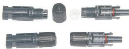 IP68 Waterproofing Grade PV Solar Module Connectors 1500 VDC TUV / UL Approval